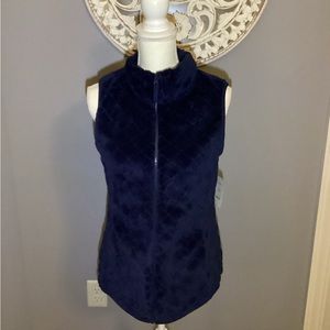 Navy Blue Fleece Vest